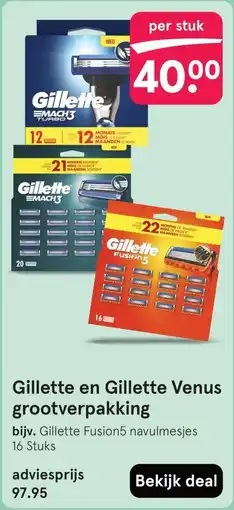 Etos Gillette en Gillette Venus grootverpakking aanbieding