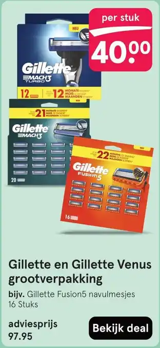 Etos Gillette en Gillette Venus grootverpakking aanbieding