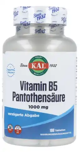 De Online Drogist Kal Vitamine B5 Pantotheenzuur 1000MCG Tabletten aanbieding