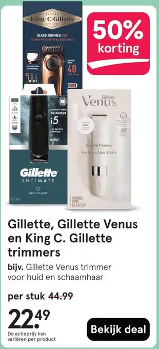 Etos Gillette, Gillette Venus en King C. Gillette trimmers aanbieding