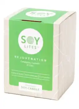De Online Drogist Soylites Soycandle Rejuvenation - Lemongrass, Lavender & Lime aanbieding