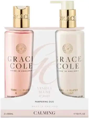 De Online Drogist Grace Cole Vanilla Blush & Peony Pampering Body Care Duo aanbieding