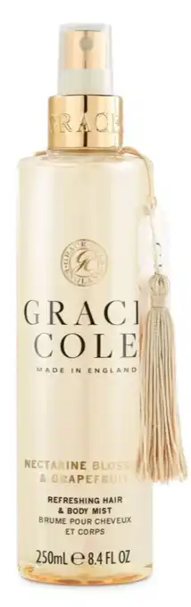 De Online Drogist Grace Cole Nectararine Blossom & Grapefruit Refreshing Hair & Body Mist aanbieding