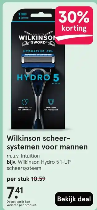Etos Wilkinson scheer systemen voor mannen aanbieding