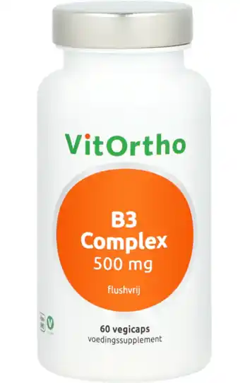 De Online Drogist VitOrtho B3 Complex 500mg Flushvrij Capsules aanbieding