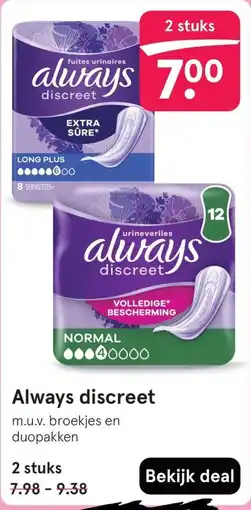 Etos Always discreet aanbieding