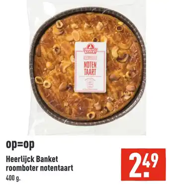 ALDI Heerlijck Banket roomboter notentaart aanbieding