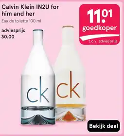 Etos Calvin Klein IN2U for him and her aanbieding
