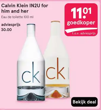 Etos Calvin Klein IN2U for him and her aanbieding