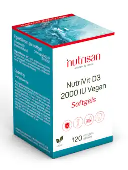 De Online Drogist Nutrisan NutriVit D3 2000IU Vegan Softgels aanbieding