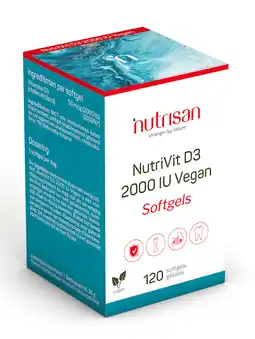 De Online Drogist Nutrisan NutriVit D3 2000IU Vegan Softgels aanbieding