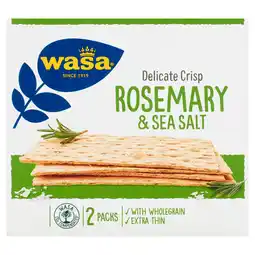 Dekamarkt Wasa Delicate crisp rosemary & sea salt aanbieding