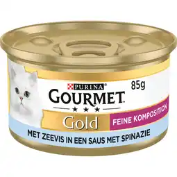 Dekamarkt Gourmet Gold luxe mix met zeevis in spinaziesaus aanbieding