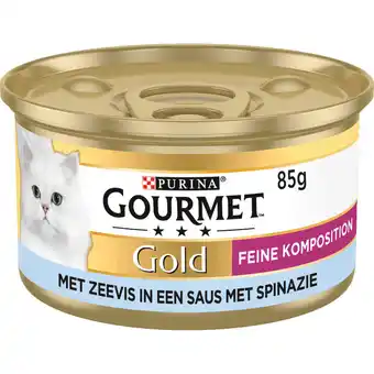 Dekamarkt Gourmet Gold luxe mix met zeevis in spinaziesaus aanbieding