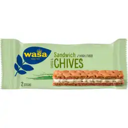 Dekamarkt Wasa Sandwich cream cheese & chives 3 stuks aanbieding