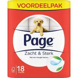 Dekamarkt Page Toiletpapier 18 rollen zacht & sterk aanbieding