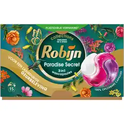 Dekamarkt Robijn Vloeibaar wasmiddel 3 in 1 caps paradise secrets aanbieding