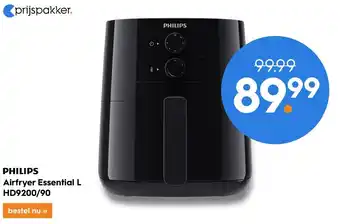 Blokker PHILIPS Airfryer Essential L HD9200/90 aanbieding