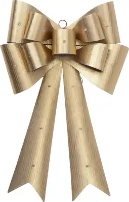 Intratuin Intratuin kerst strik goud met verlichting 65 x 40 x 10 cm aanbieding