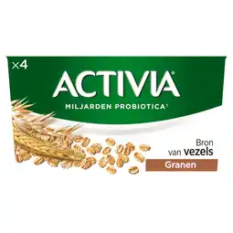 Dekamarkt Activia Yoghurt granen 4 stuks aanbieding