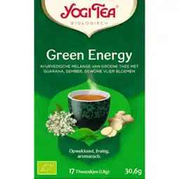 Dekamarkt Yogi Tea Thee green energy 17 zk aanbieding
