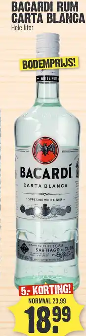 Super Dirck 3 BACARDI RUM CARTA BLANCA aanbieding