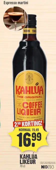 Super Dirck 3 KAHLÚA LIKEUR aanbieding