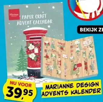 Boekenvoordeel MARIANNE DESIGN ADVENTS KALENDER aanbieding