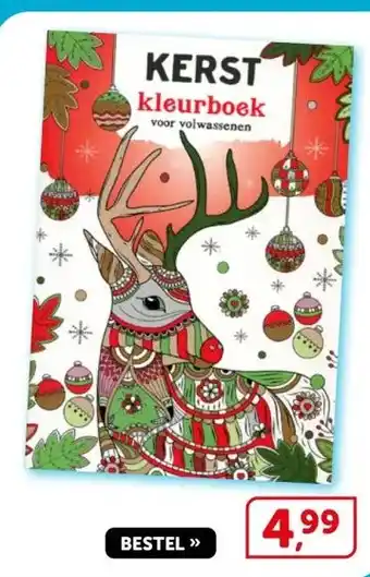 Boekenvoordeel KERST kleurboek aanbieding