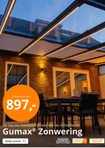 Tuinmaximaal Gumax® Zonwering aanbieding