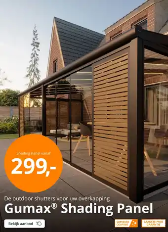 Tuinmaximaal Gumax® Shading Panel aanbieding