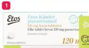 Etos Etos kinder paracetamol kauwtabletten aanbieding
