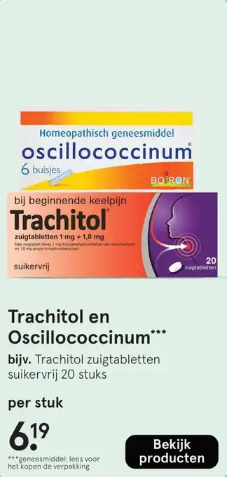 Etos Trachitol en Oscillococcinum aanbieding