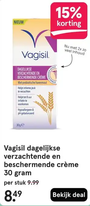 Etos Vagisil dagelijkse verzachtende en beschermende crème aanbieding