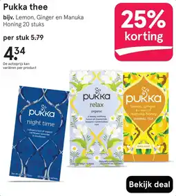 Etos Pukka thee aanbieding