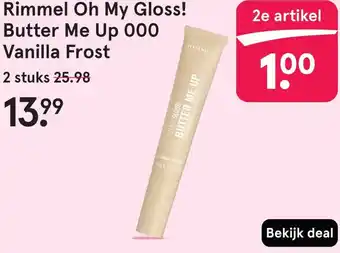 Etos Rimmel Oh My Gloss! Butter Me Up 000 Vanilla Frost aanbieding