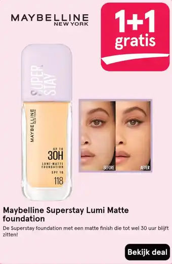 Etos Maybelline Superstay Lumi Matte foundation aanbieding