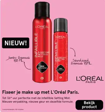 Etos Fixeer je make up met L'Oréal Paris. aanbieding