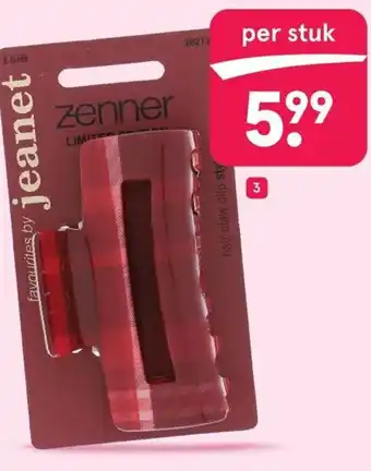 Etos Zenner x Jeanet collectie Haarklem aanbieding