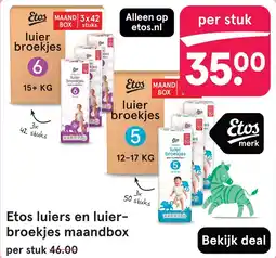 Etos Etos luiers en luierbroekjes maandbox aanbieding