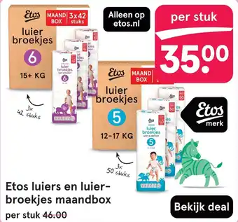 Etos Etos luiers en luierbroekjes maandbox aanbieding