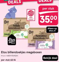 Etos Etos billendoekjes megaboxen aanbieding