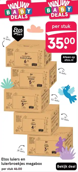 Etos Etos luiers en luierbroekjes megabox aanbieding