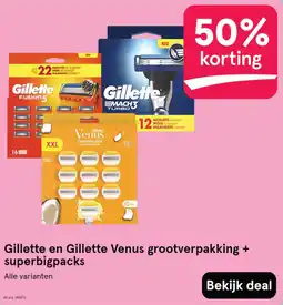 Etos Gillette en Gillette Venus grootverpakking + superbigpacks aanbieding