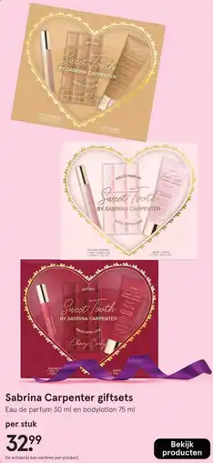 Etos Sabrina Carpenter giftsets aanbieding