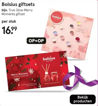 Etos Bolsius giftsets aanbieding