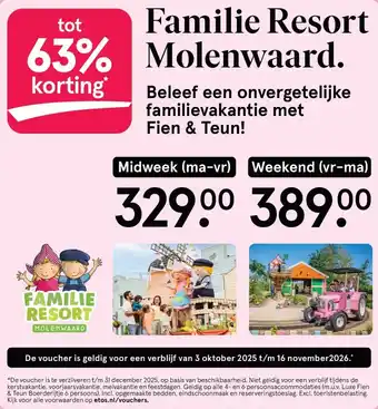 Etos Familie Resort Molenwaard aanbieding