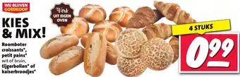 Nettorama Roomboter croissants, petit pains, tijgerbollen of kaiserbroodjes aanbieding