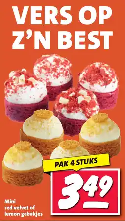 Nettorama Mini red velvet of lemon gebakjes aanbieding