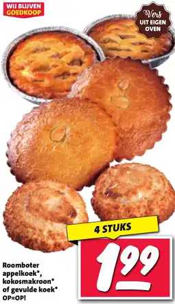 Nettorama Roomboter appelkoek, kokosmakroon of gevulde koek aanbieding
